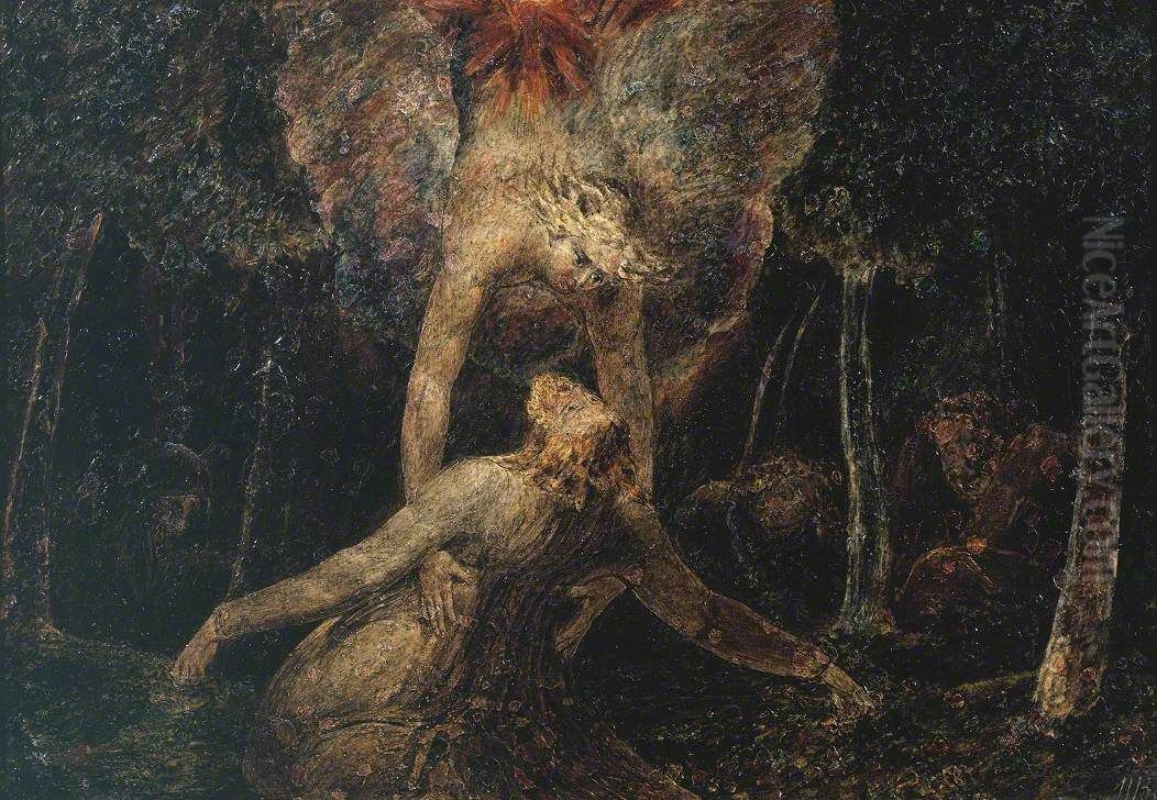 The Agony in the Garden Oil Painting by William Blake