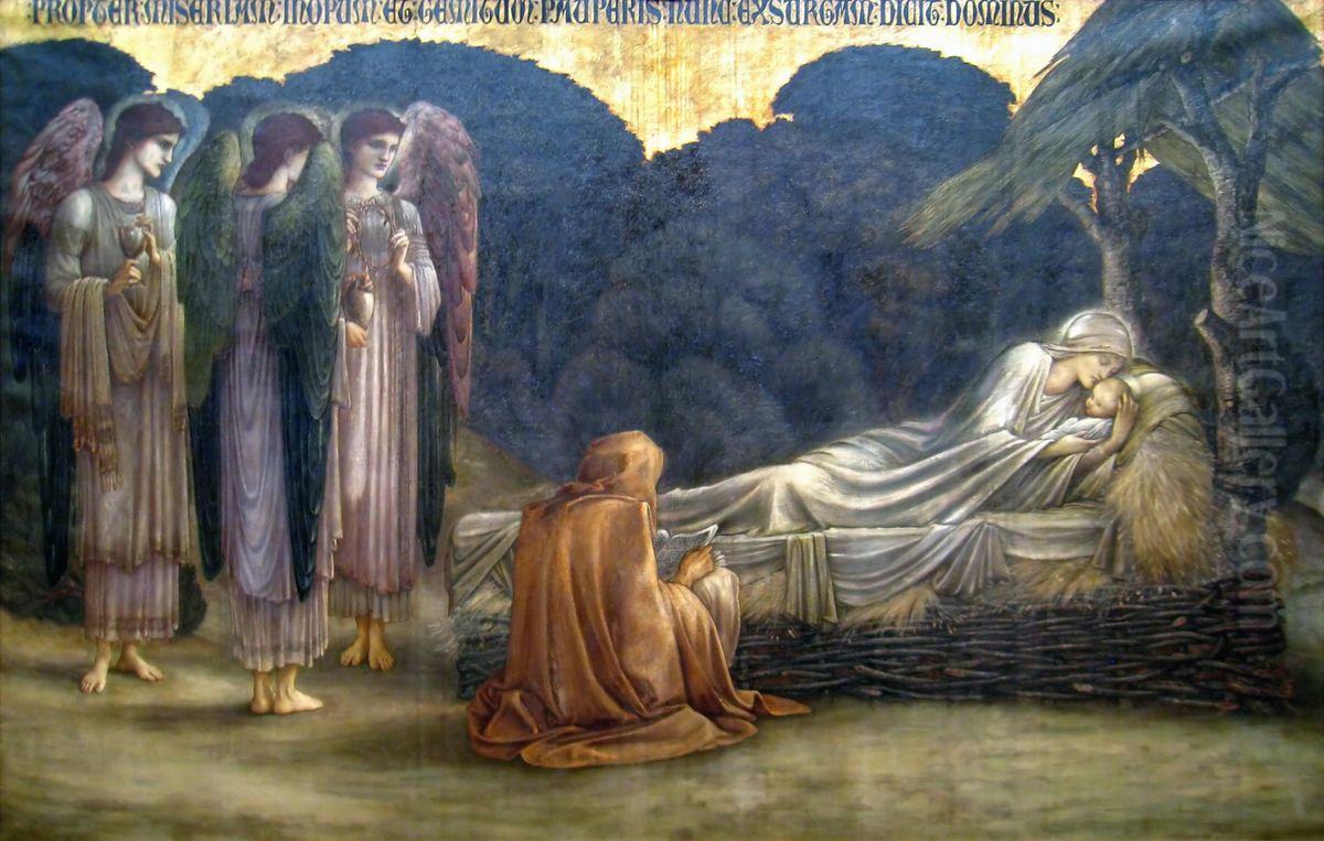 The Nativity Oil Painting by Edward Burne-Jones