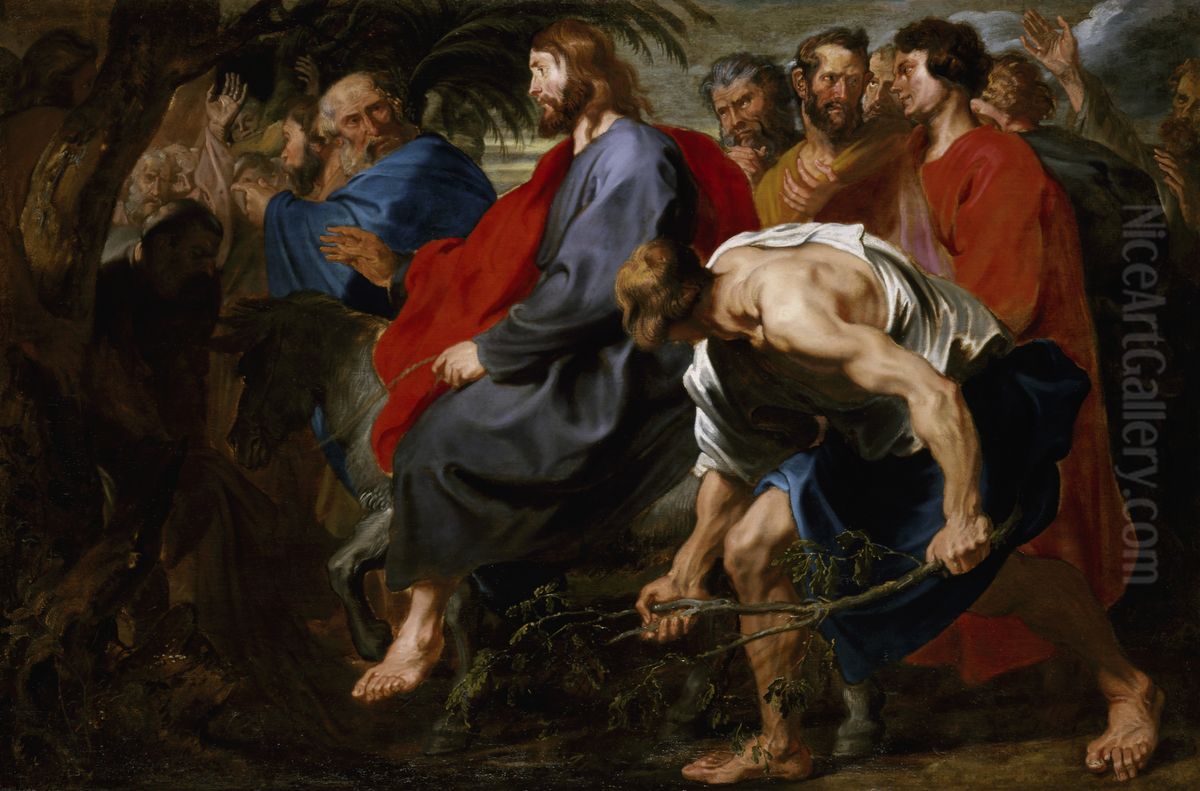 Entry of Christ into Jerusalem Oil Painting by Sir Anthony Van Dyck