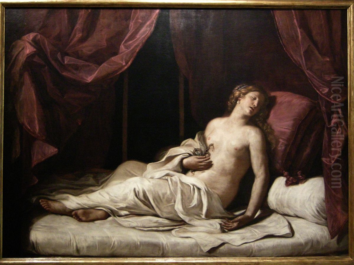 The Death of Cleopatra Oil Painting by Giovanni Francesco Barbieri