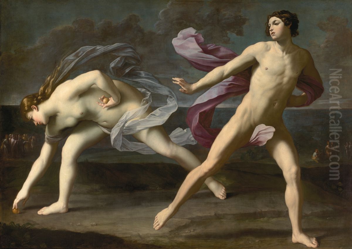 Hippomenes and Atalanta Oil Painting by Guido Reni