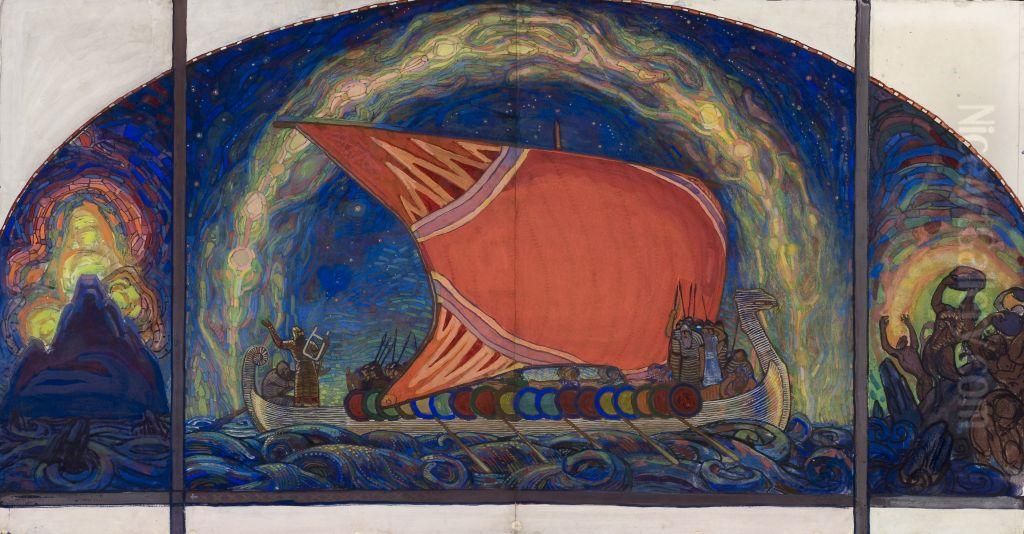 Lennuk Oil Painting by Nikolai Triik