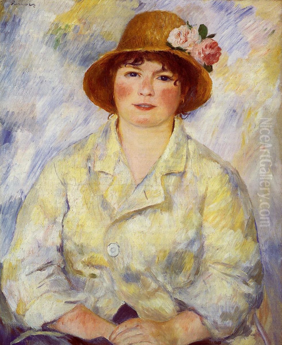 Portrait of Madame Renoir. Oil Painting by Pierre Auguste Renoir