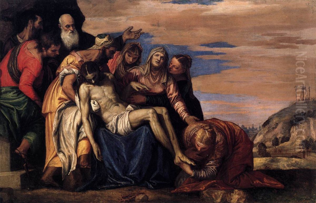 Lament over the Dead Christ Oil Painting by Paolo Veronese (Caliari)
