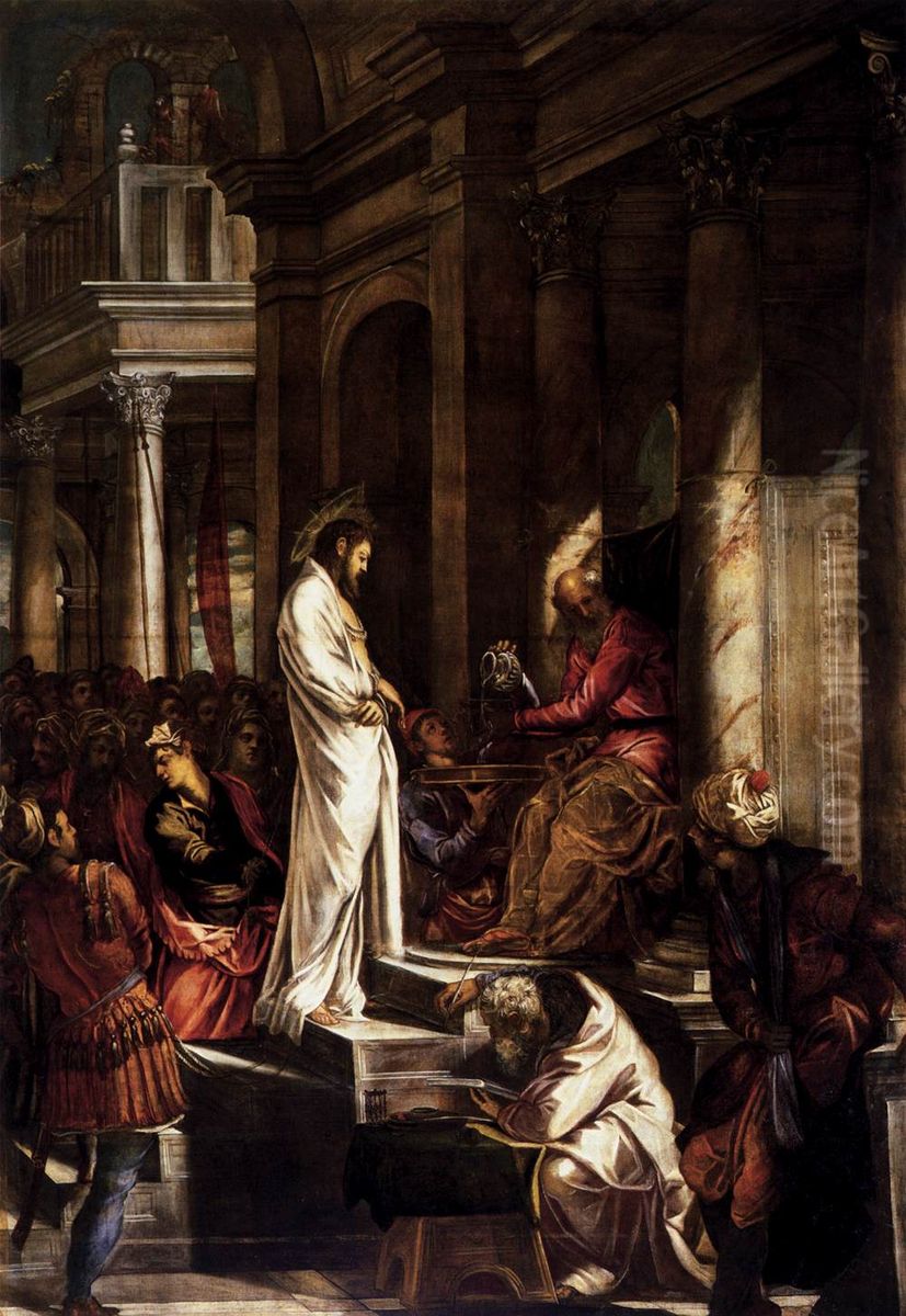Christ before Pilate Oil Painting by Jacopo Tintoretto