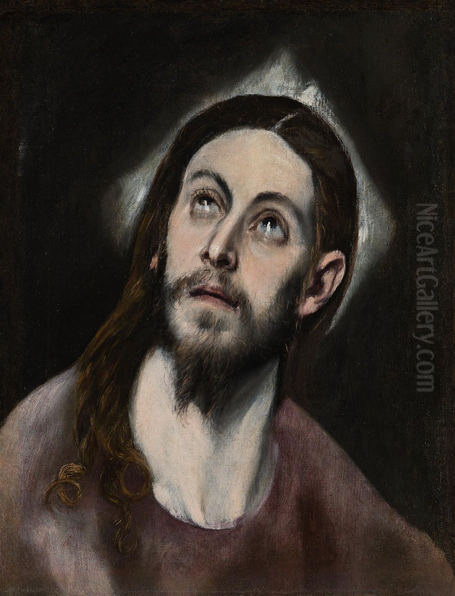 Christuskopf Oil Painting by El Greco