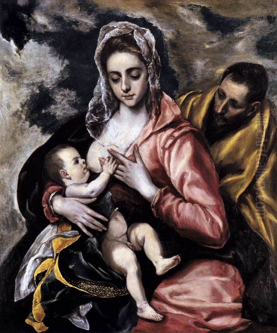 The Holy Family Oil Painting by El Greco