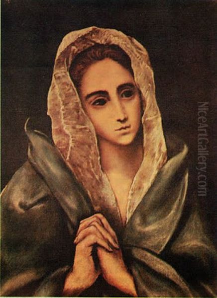 Mourning Madonna Oil Painting by El Greco