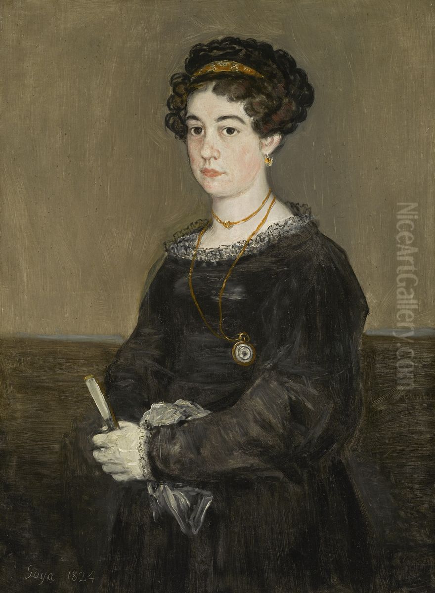 Portrait of Maria Martinez de Puga Oil Painting by Francisco Goya Fuendetodos