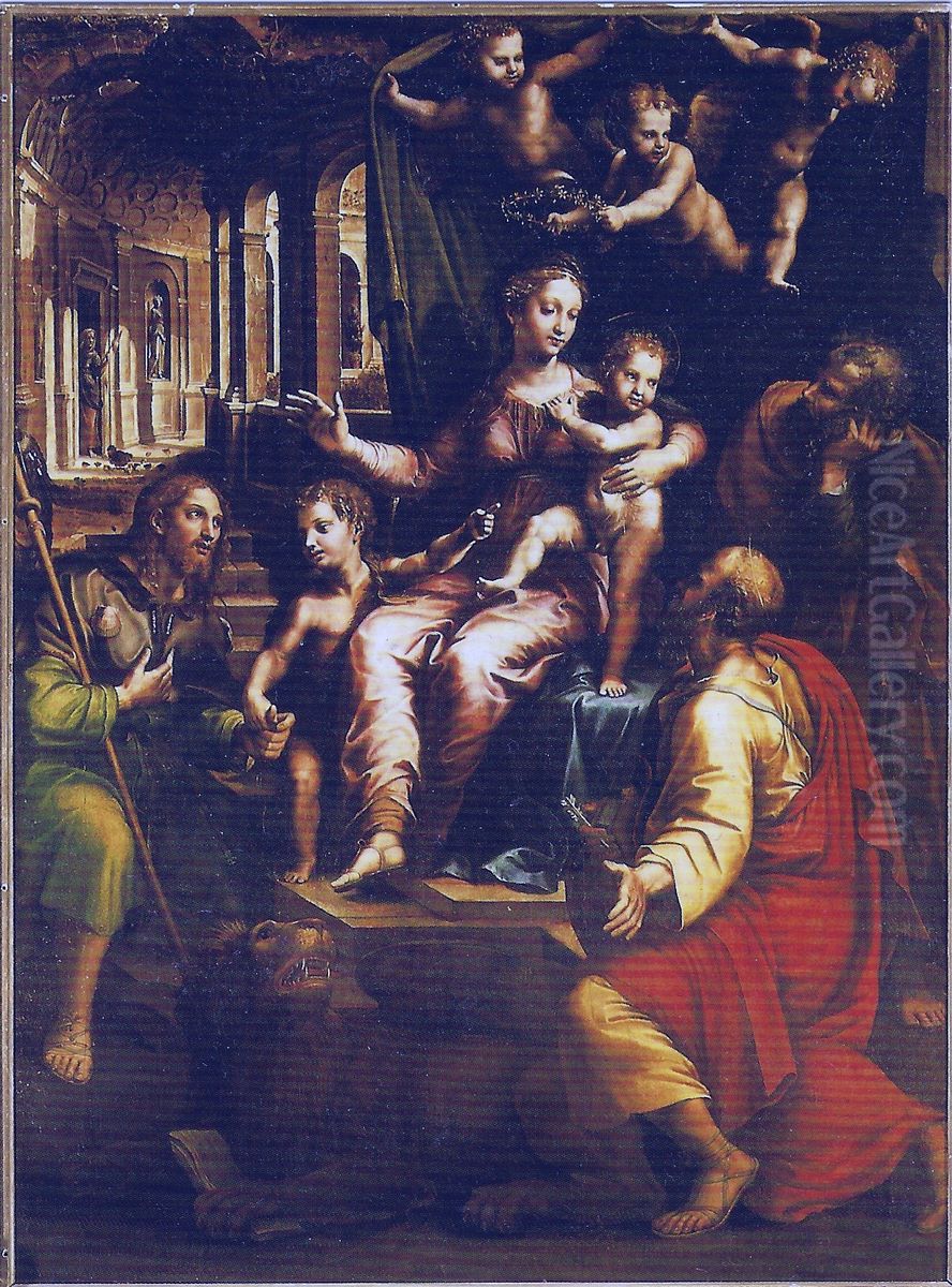 Altarpiece Fugger Oil Painting by Giulio Romano (Orbetto)