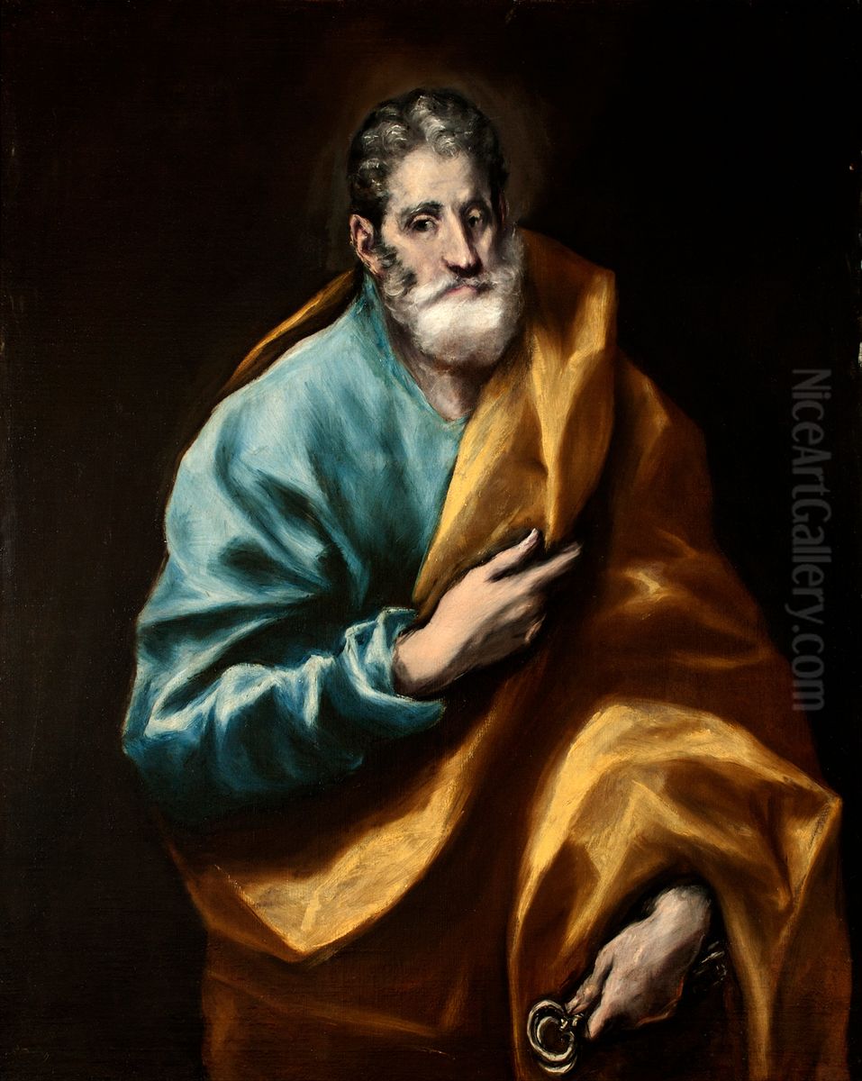 Apostle Saint Peter Oil Painting by El Greco