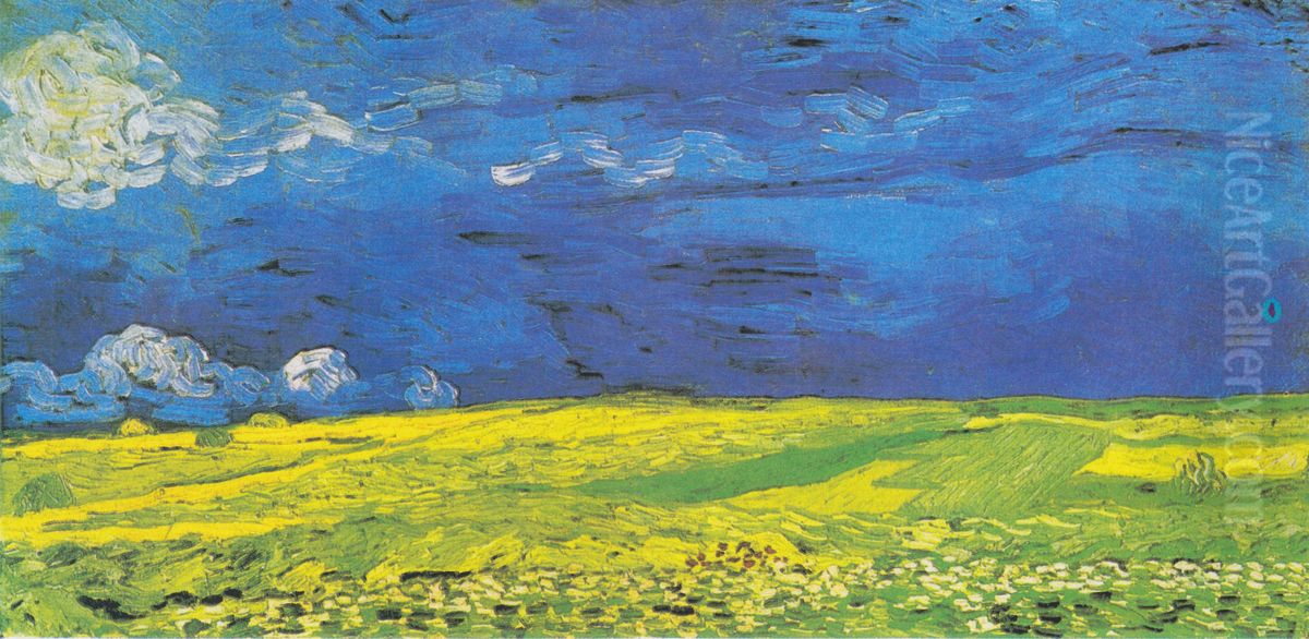 Wheatfield under thunderclouds Oil Painting by Vincent Van Gogh
