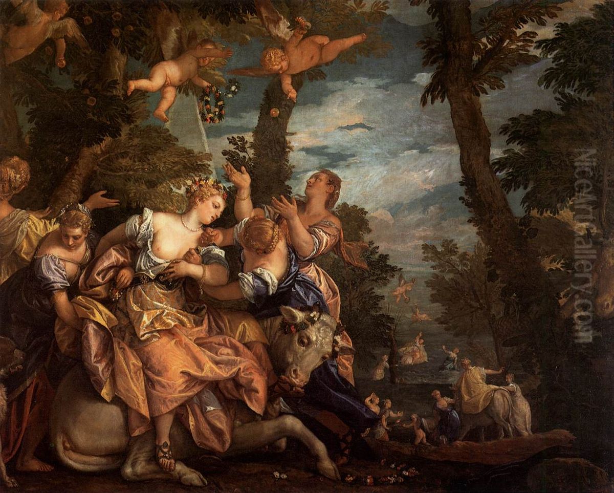 The abduction of Europa Oil Painting by Paolo Veronese (Caliari)