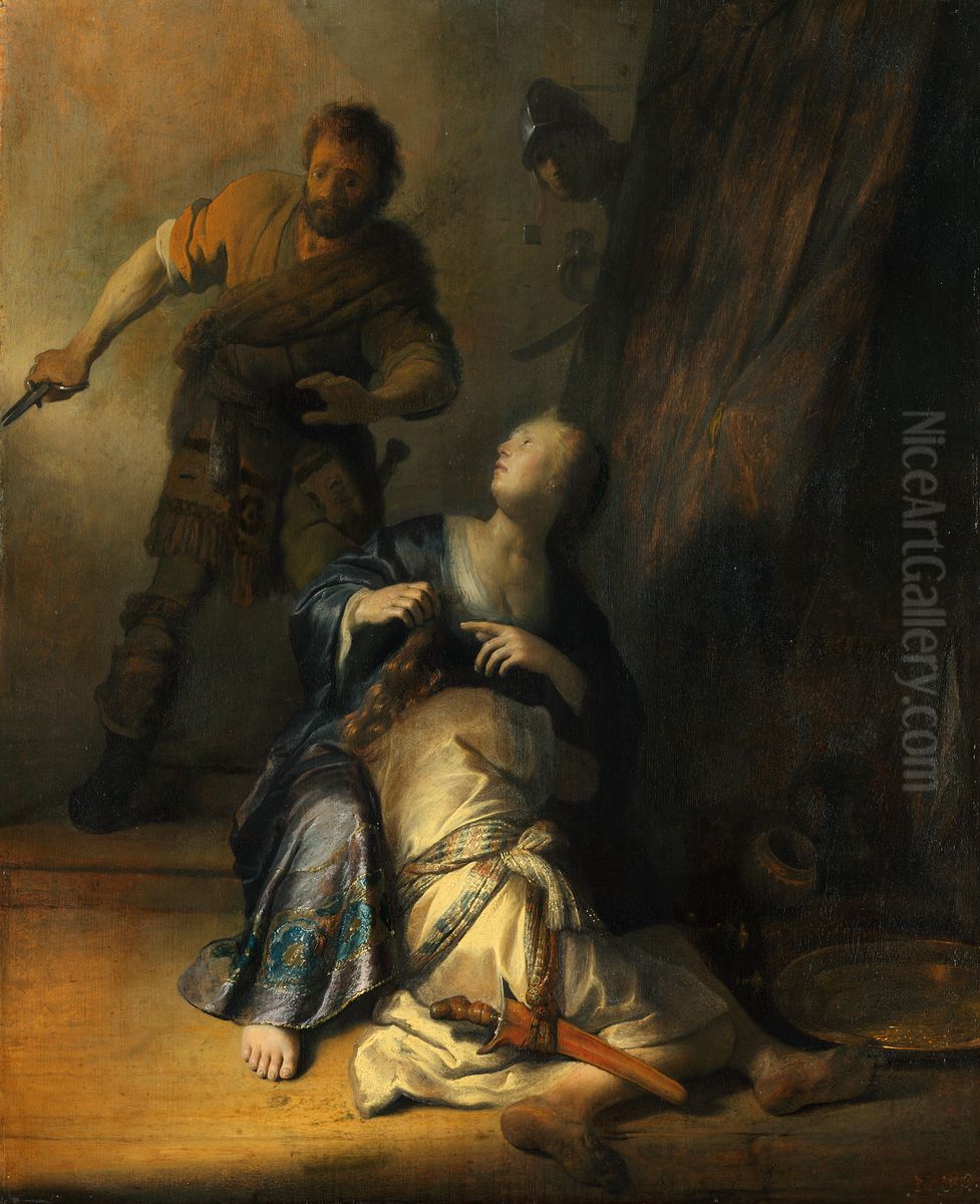 Samson and Delilah Oil Painting by Rembrandt