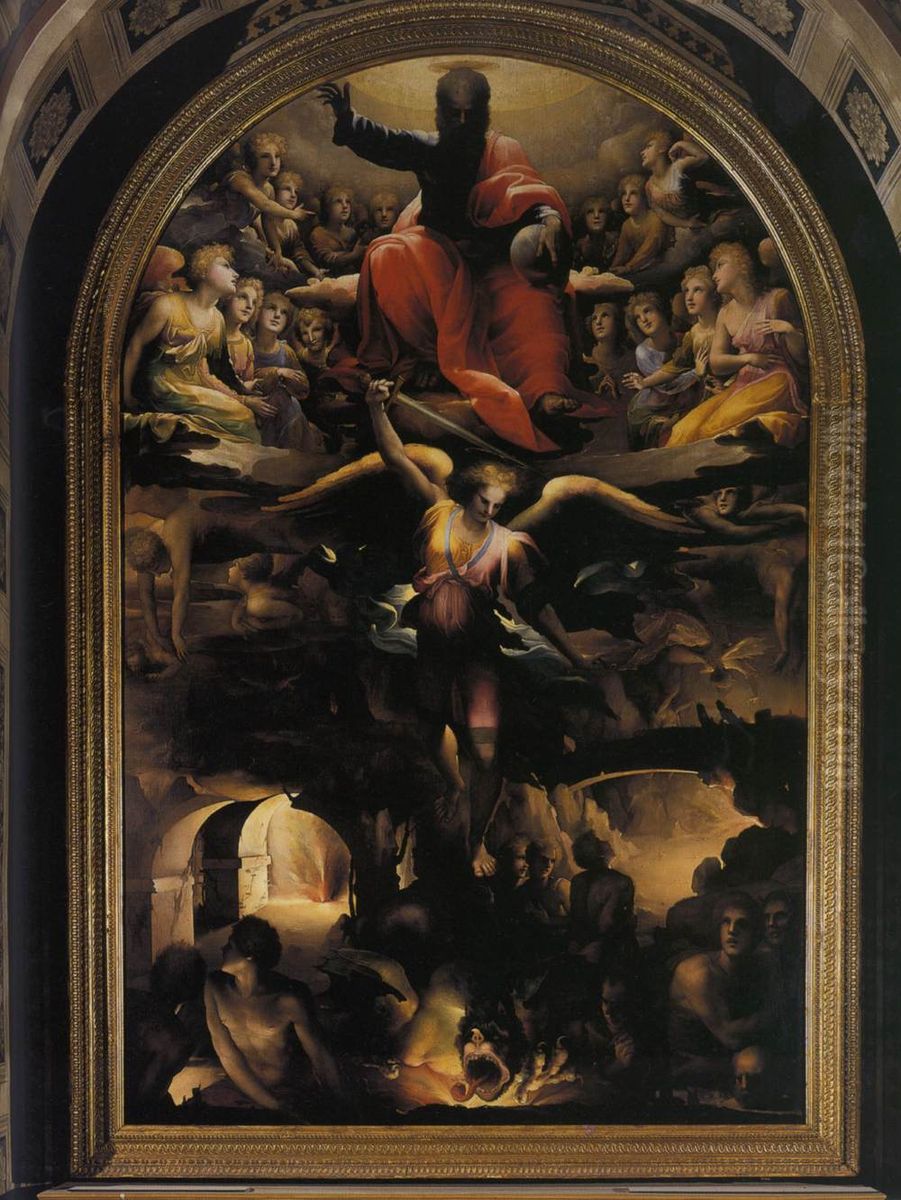 The Fall of the Rebel Angels Oil Painting by Domenico Beccafumi
