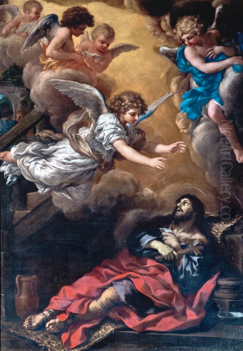 Saint Alexius dying Oil Painting by Pietro da Cortona