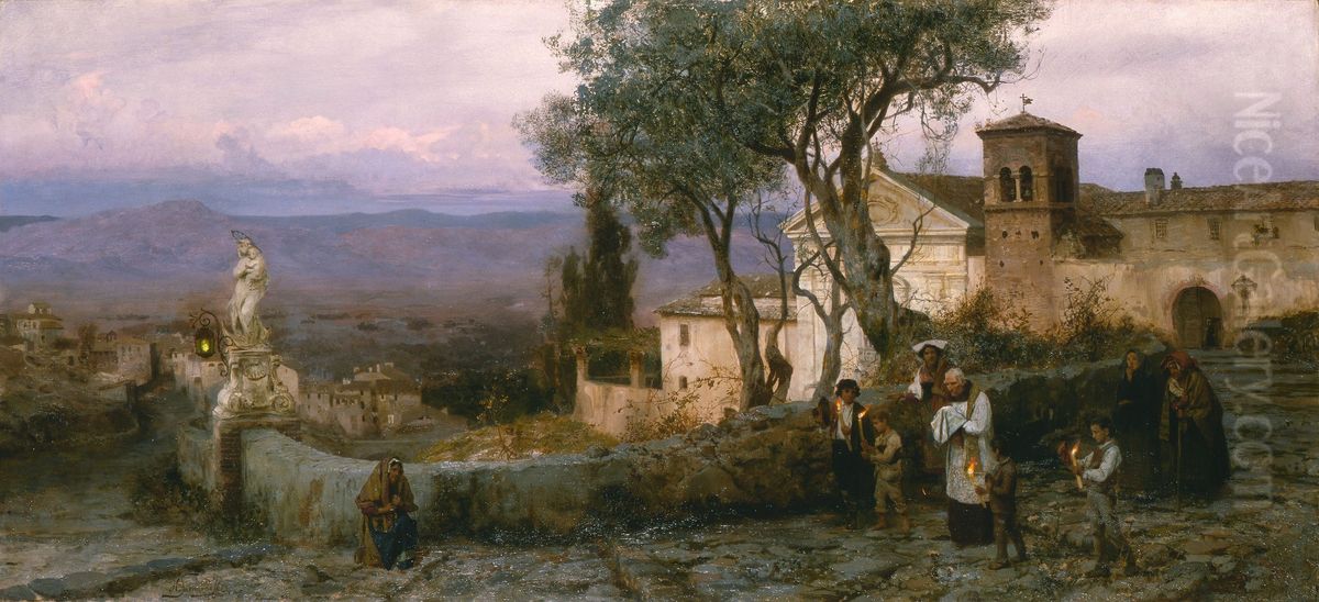 Viaticum Oil Painting by Henryk Siemiradzki