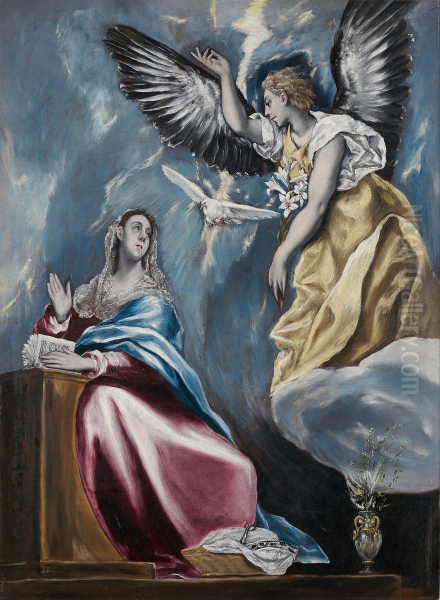 Annunciation Oil Painting by El Greco