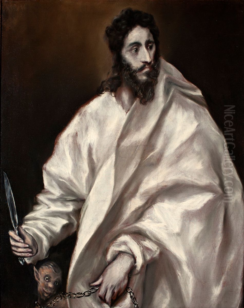 San Bartolome Apostol Oil Painting by El Greco