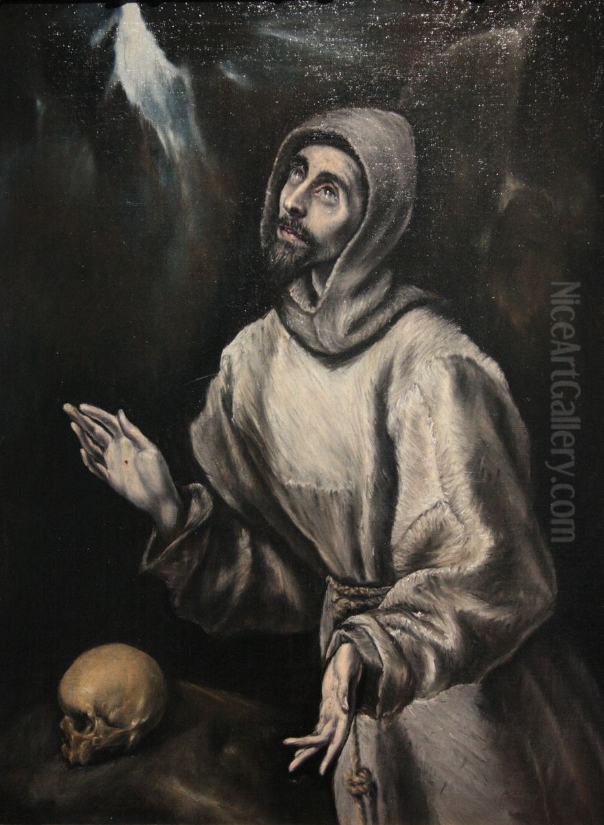 Saint Francis receiving the Stigmata Oil Painting by El Greco