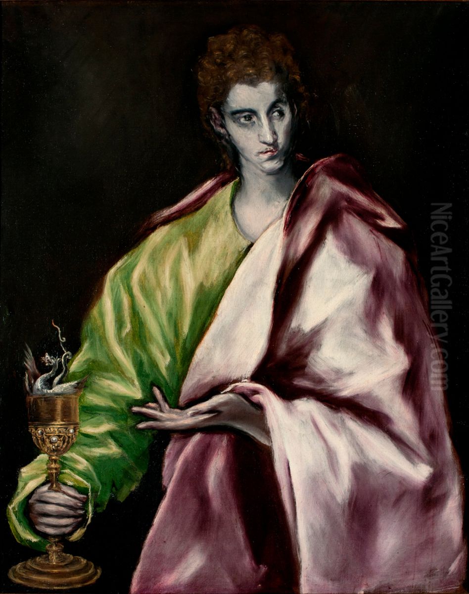 San Juan Evangelista Oil Painting by El Greco