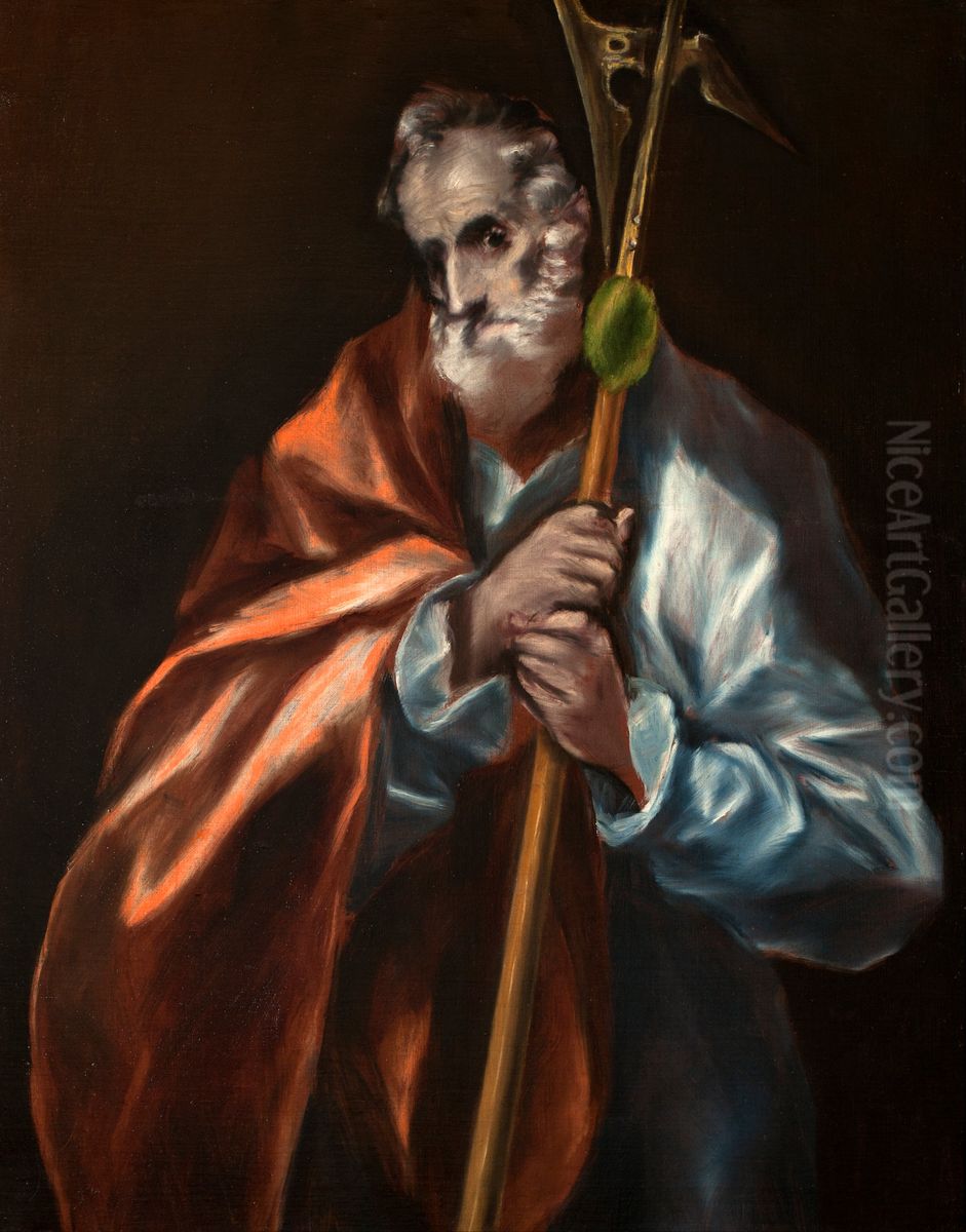 San Judas Tadeo Oil Painting by El Greco
