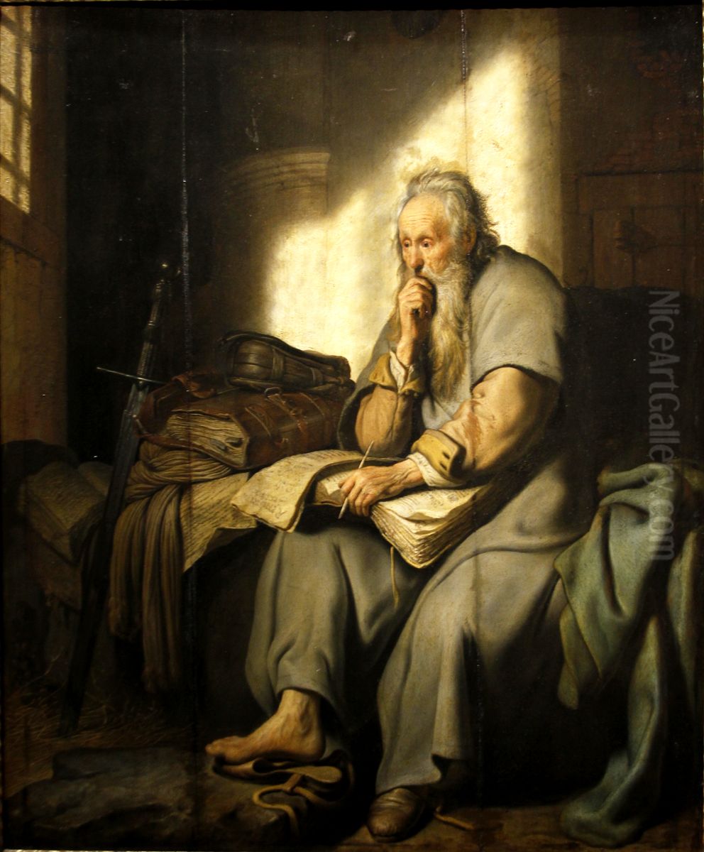 The apostle Paul in prison Oil Painting by Rembrandt
