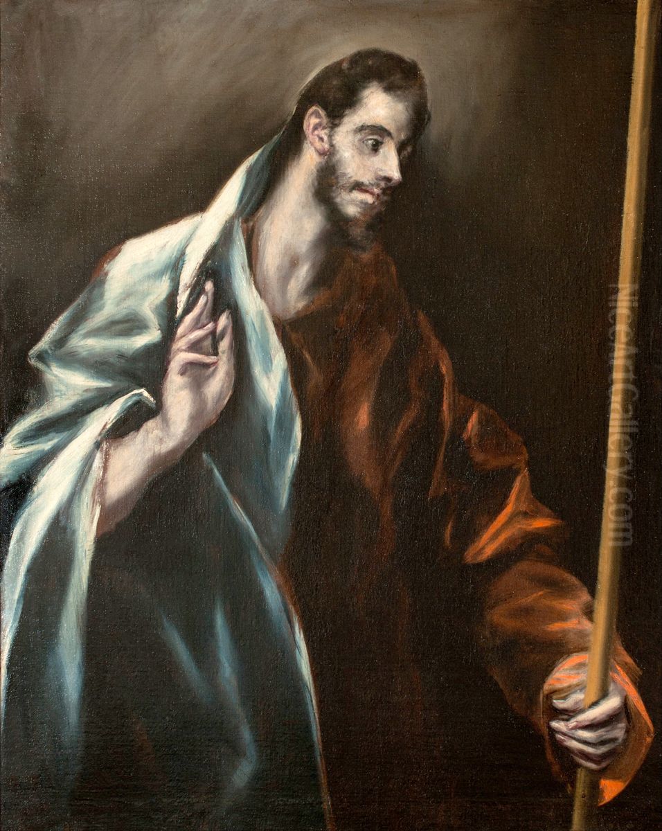 Apostle St Thomas Oil Painting by El Greco