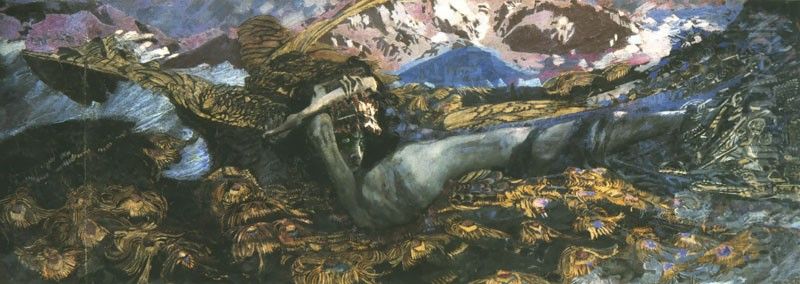 The Demon Downcast Oil Painting by Mikhail Vrubel