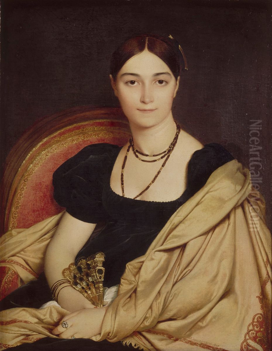 Portrait de Madame Duvaucey Oil Painting by Jean Auguste Dominique Ingres