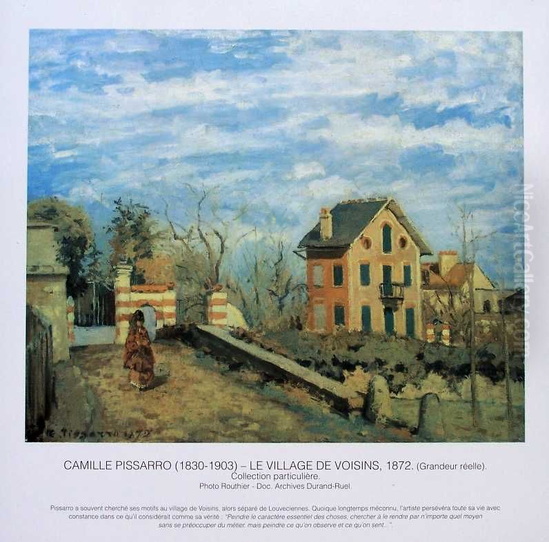 Le Village de Voisins, Pissaro Oil Painting by Camille Pissarro