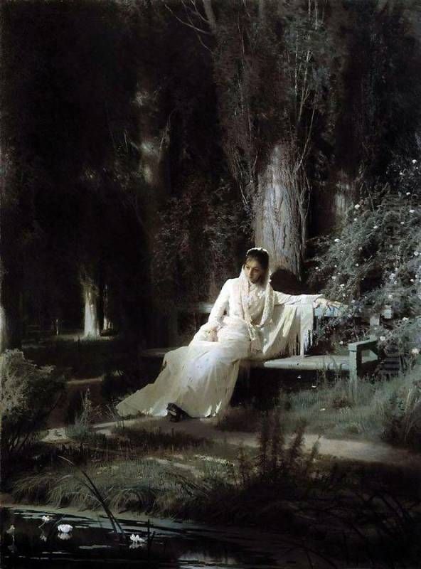 Moonlight night Oil Painting by Ivan Kramskoi