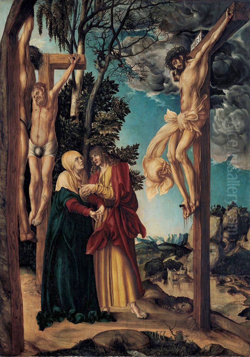 The Lamentation of Christ / The Schleissheim Crucifixion Oil Painting by Lucas Cranach the Elder