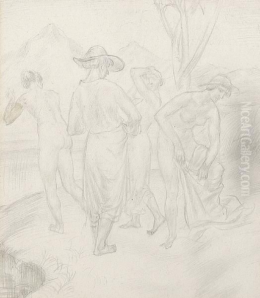 The Bathers Oil Painting by Sydney Carline