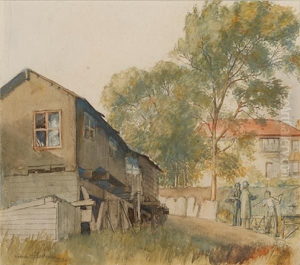 The Carpenter's Old Shed Oil Painting by Sydney Carline