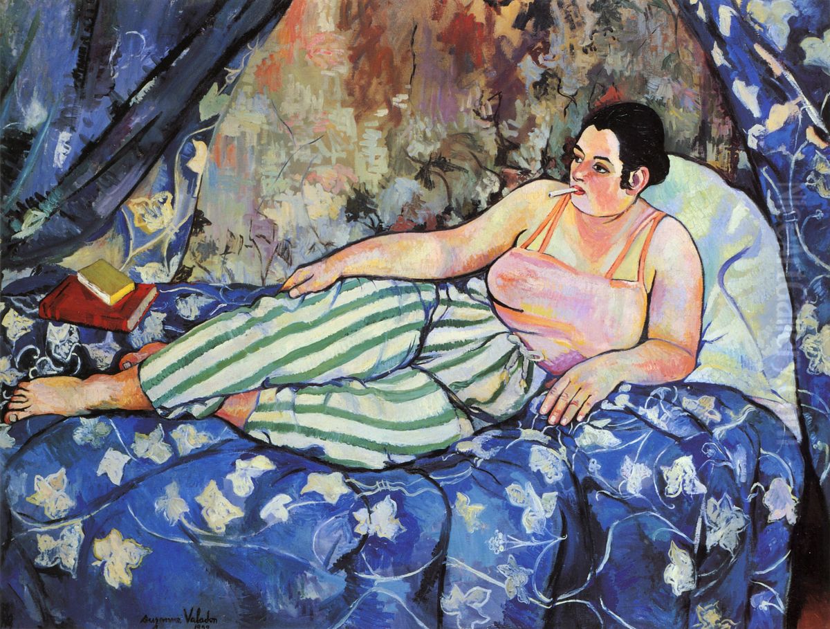 La chambre bleue Oil Painting by Suzanne Valadon