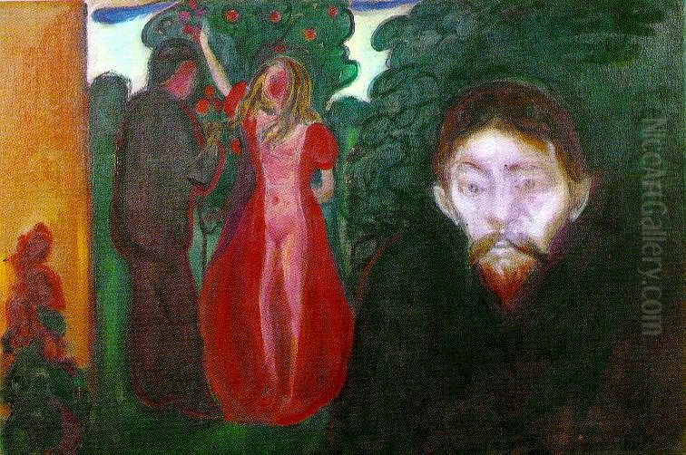 Jealousy Oil Painting by Edvard Munch