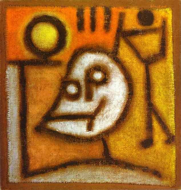 Death and Fire Oil Painting by Paul Klee