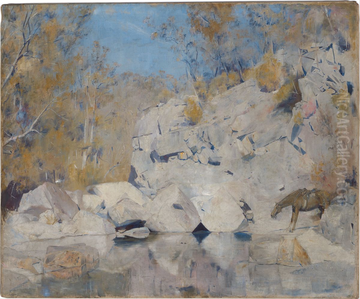 In a corner on the Macintyre Oil Painting by Tom Roberts