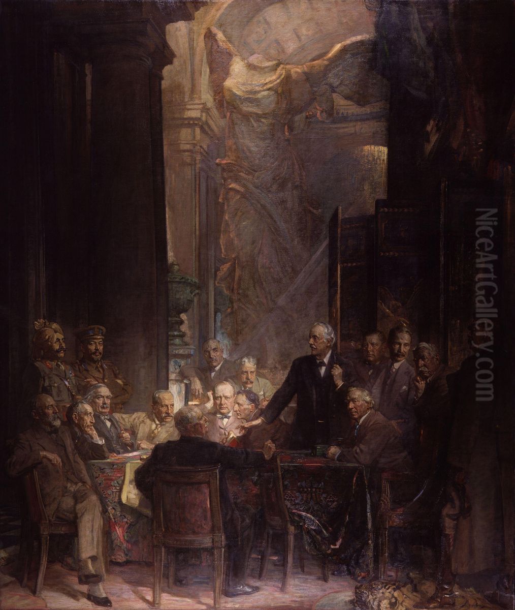 Statesmen of World War I Oil Painting by James Guthrie