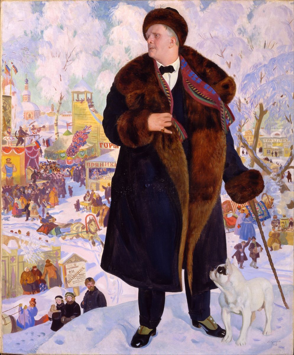 Portret Fedora Salapina Oil Painting by Boris Kustodiev