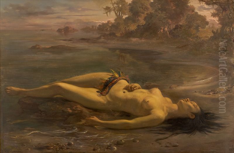 Moema Oil Painting by Victor Meirelles