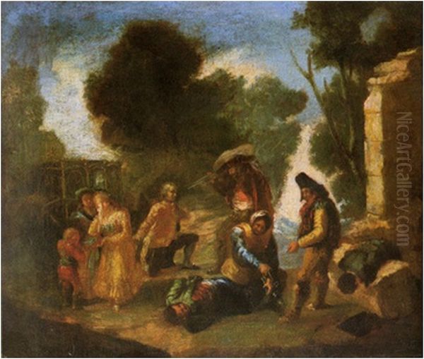 El Atraco Oil Painting by Francisco Goya Fuendetodos