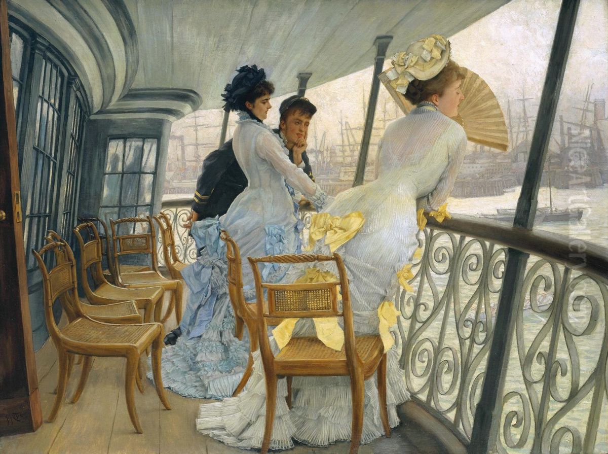 The Gallery of HMS Calcutta (Portsmouth) Oil Painting by James Jacques Joseph Tissot
