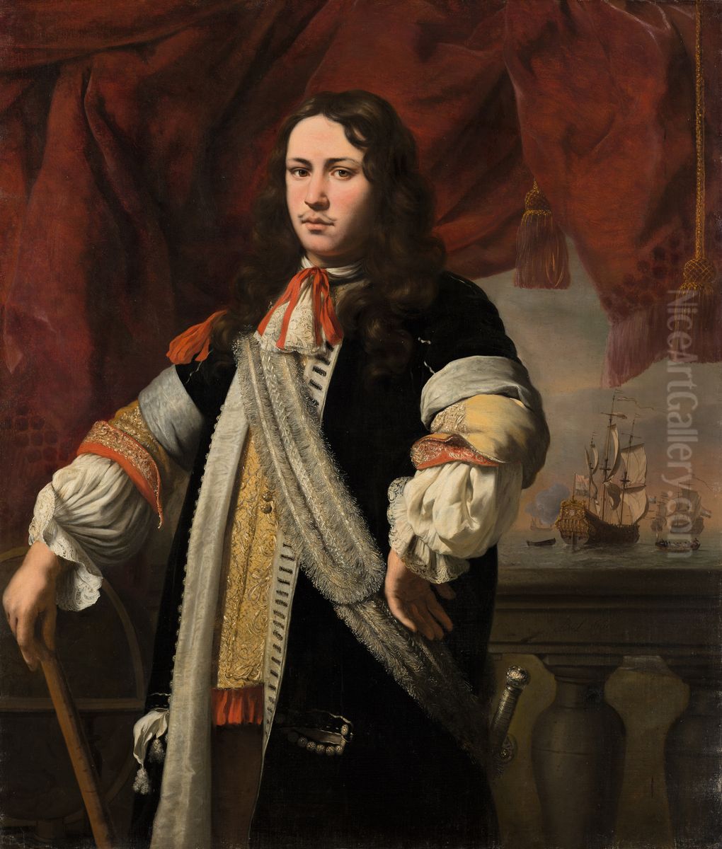 Portrait of Engel de Ruyter (1649-1683) Oil Painting by Ferdinand Bol