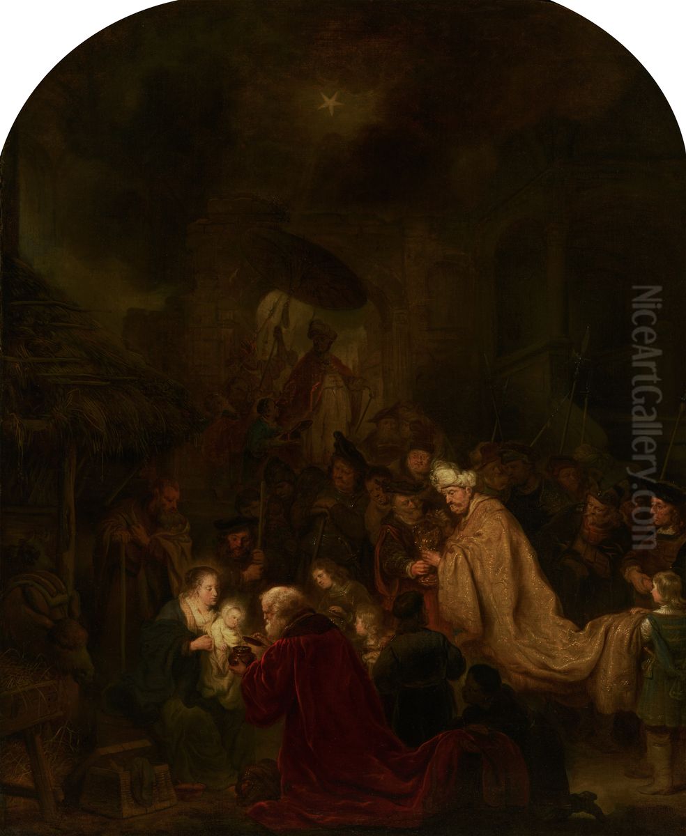 The Adoration of the Magi Oil Painting by Salomon Koninck