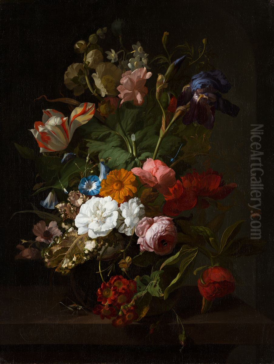 Vase with Flowers Oil Painting by Rachel Ruysch