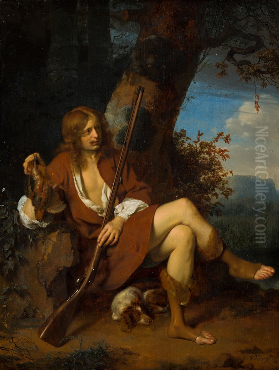 Self-Portrait as a Hunter Oil Painting by Ary de Vois