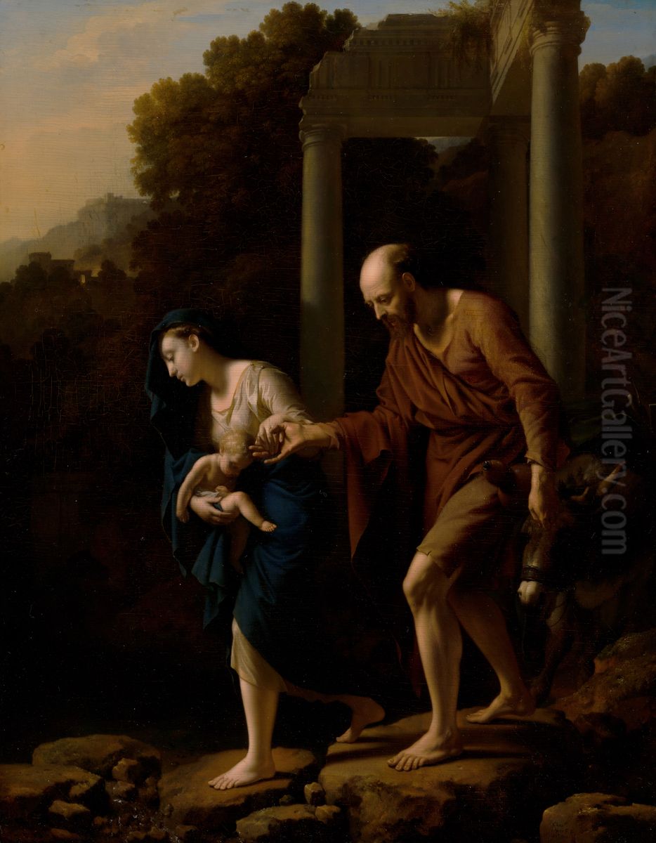 The Flight into Egypt Oil Painting by Adriaen Van Der Werff