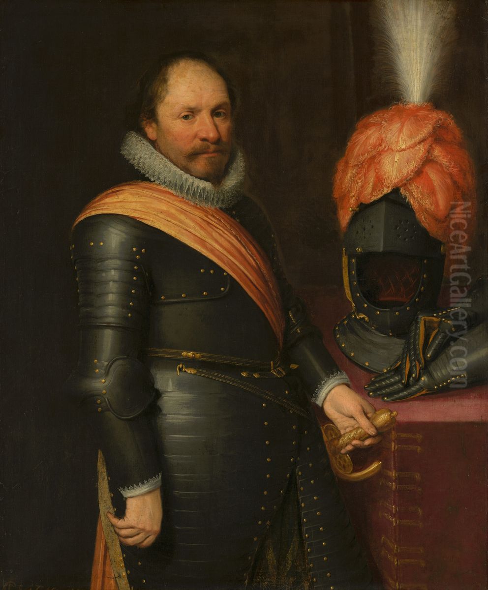 Portrait of an Officer Oil Painting by Jan Van Ravesteyn